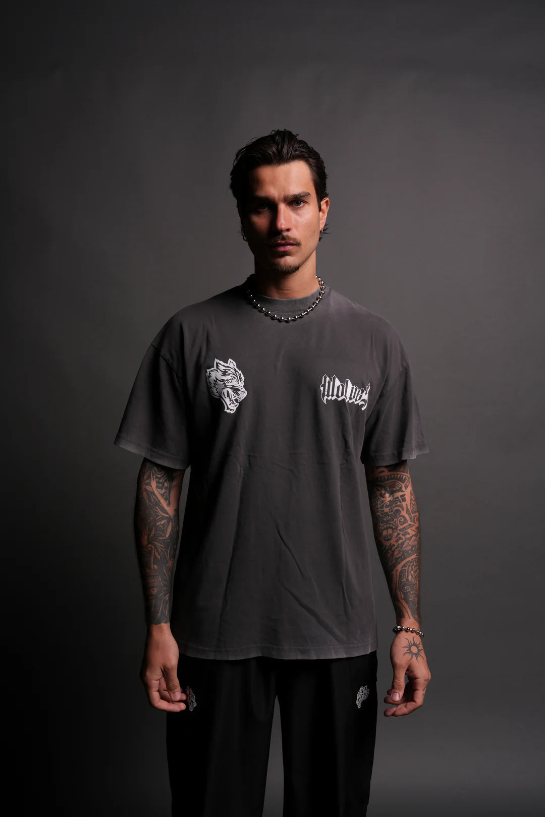 FALLING “PREMIUM” OVERSIZED TEE IN WOLF GRAY