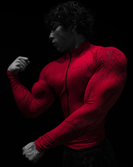 Void Tech Zip-up compression - [CRIMSON RED]