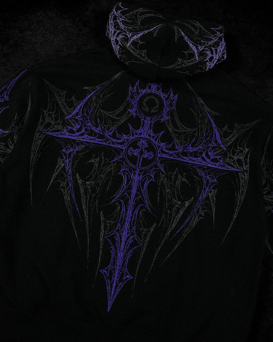 Celestial Blade Oversized Zip-up Hoodie - [DUSK]