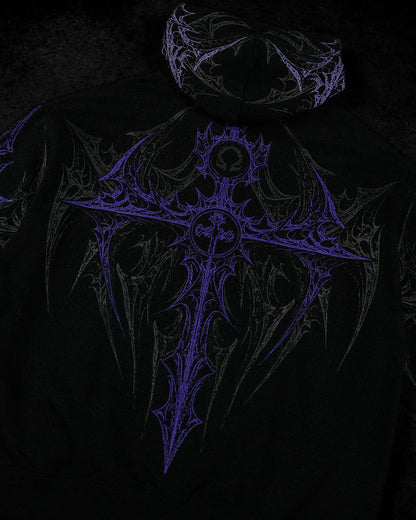 Celestial Blade Oversized Zip-up Hoodie - [DUSK]