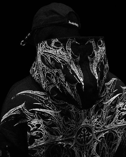 Celestial Blade Oversized Zip-up Hoodie - [ECLIPSE]