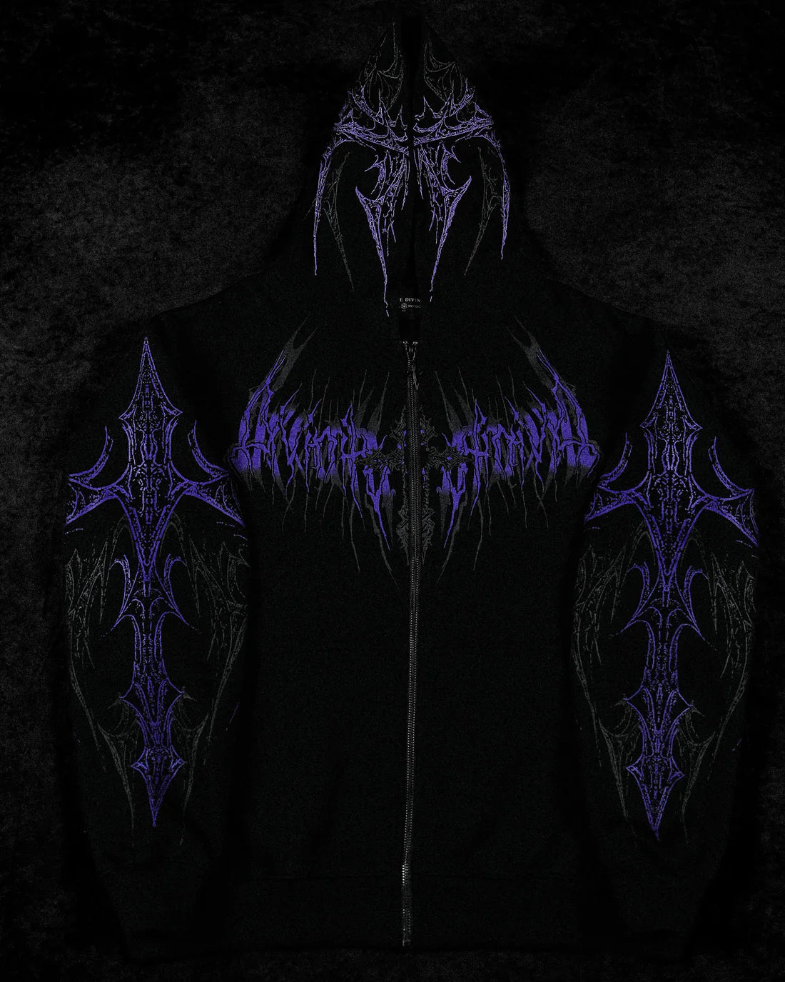 Celestial Blade Oversized Zip-up Hoodie - [DUSK]
