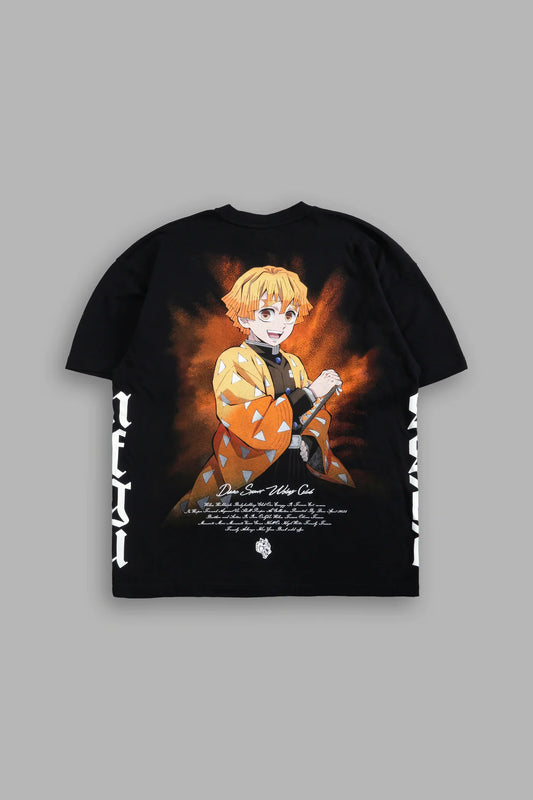 ZENITSU "SIDE BY SIDE" SERIES PREMIUM TEE IN BLACK