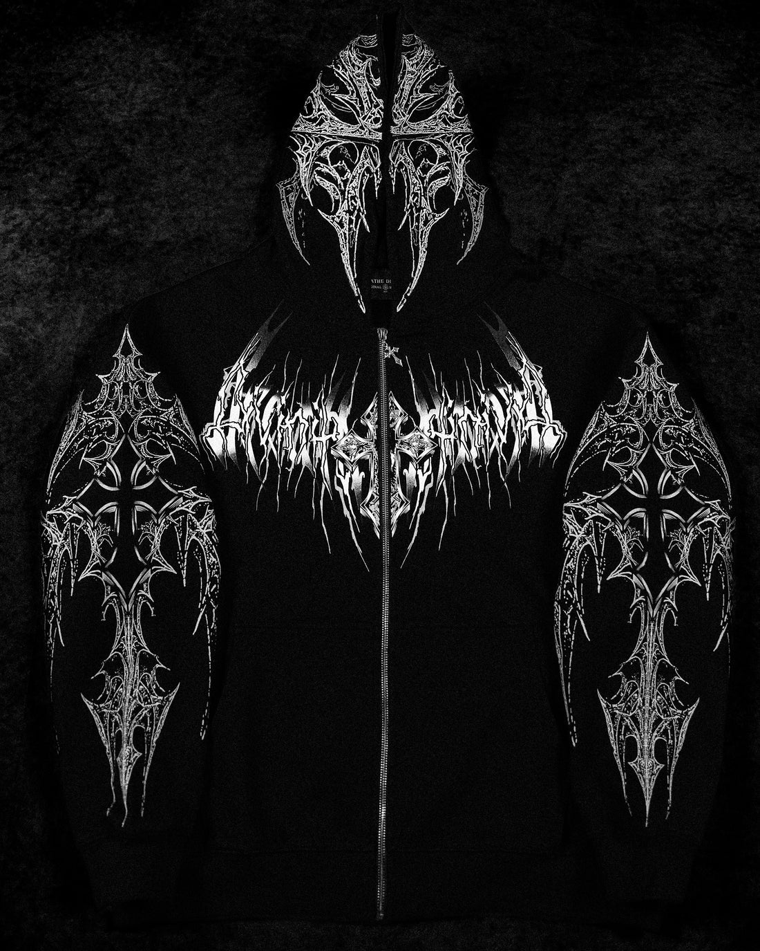 Celestial Blade Oversized Zip-up Hoodie - [ECLIPSE]
