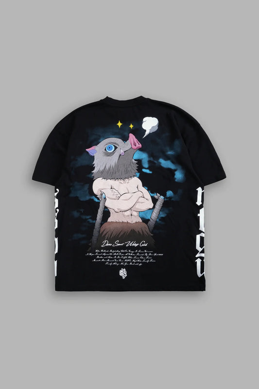 INOSUKE "SIDE BY SIDE" SERIES PREMIUM TEE IN BLACK