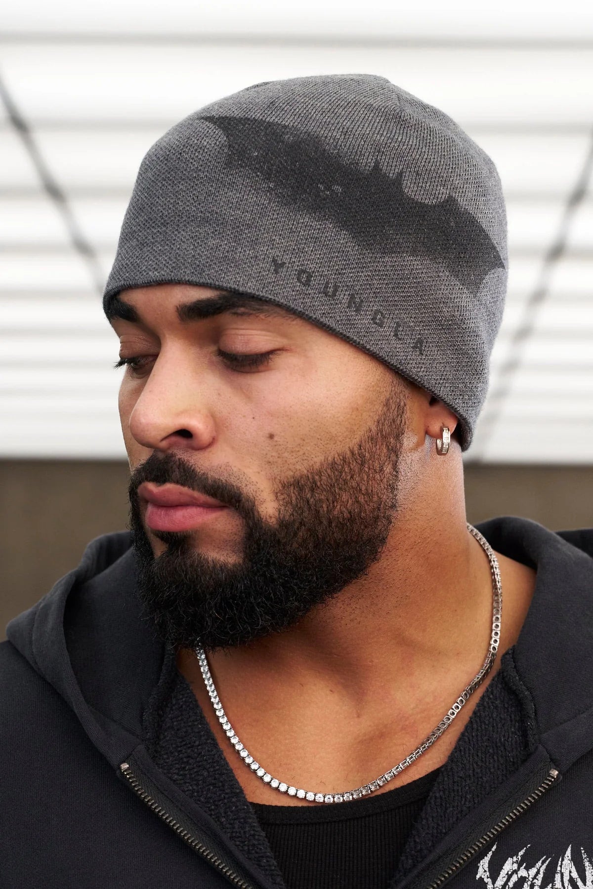 9062 - BATMAN BEANIE - [GREY WASH]