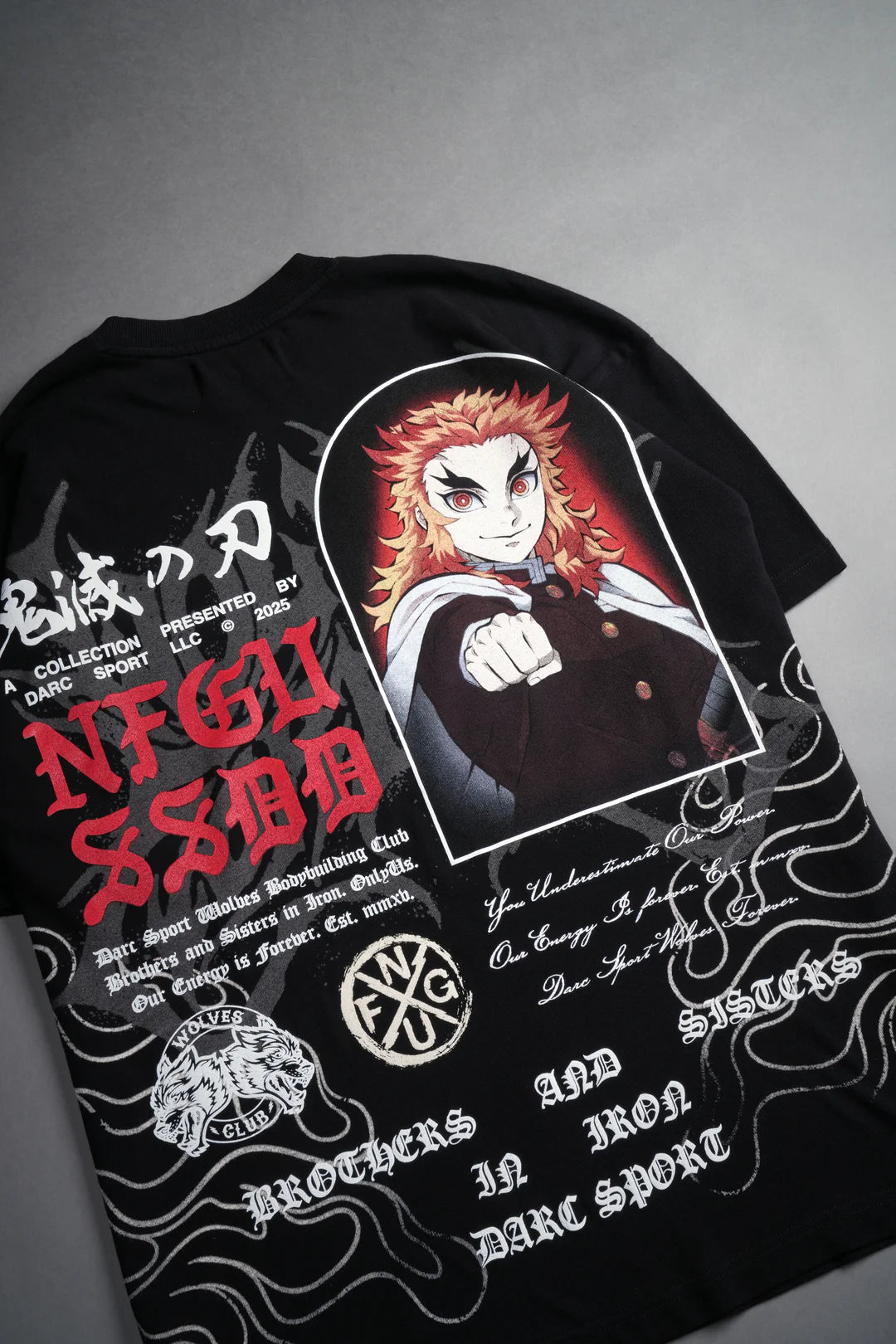 FLAME PILLAR "PREMIUM" OVERSIZED TEE IN BLACK