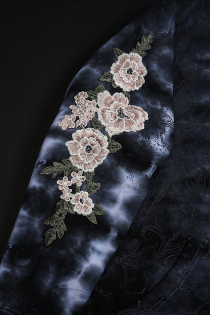 CORGAN MARBLE ROSES HOODIE IN CORGAN WASH