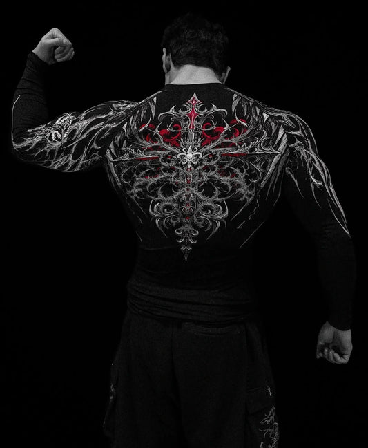 Void Tech Fallen Knight Longsleeve Compression [HEAVENLY RED]