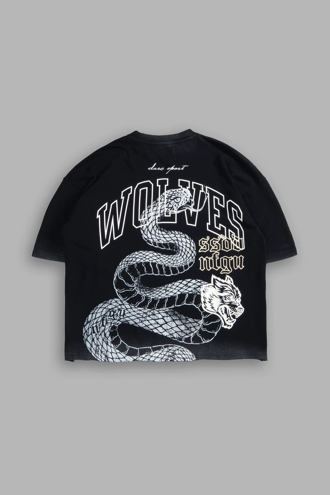 NEW BEGINNINGS PREMIUM RAW HEM "BOX CUT" TEE IN BLACK