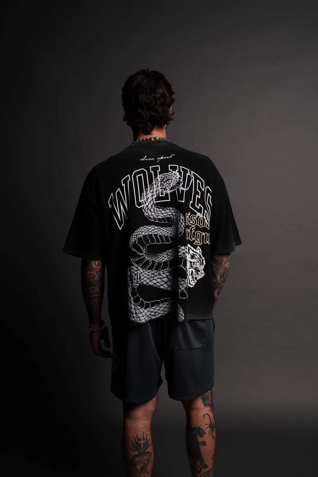 NEW BEGINNINGS PREMIUM RAW HEM "BOX CUT" TEE IN BLACK