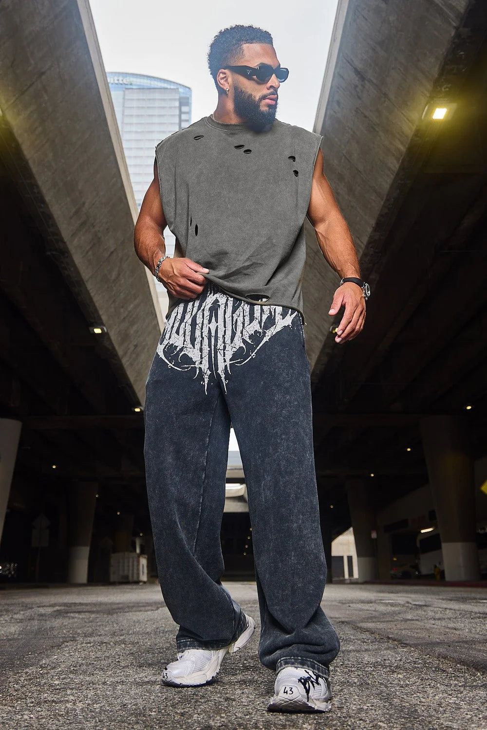 2079 - Dark Wave Joggers [BLACK WASH]