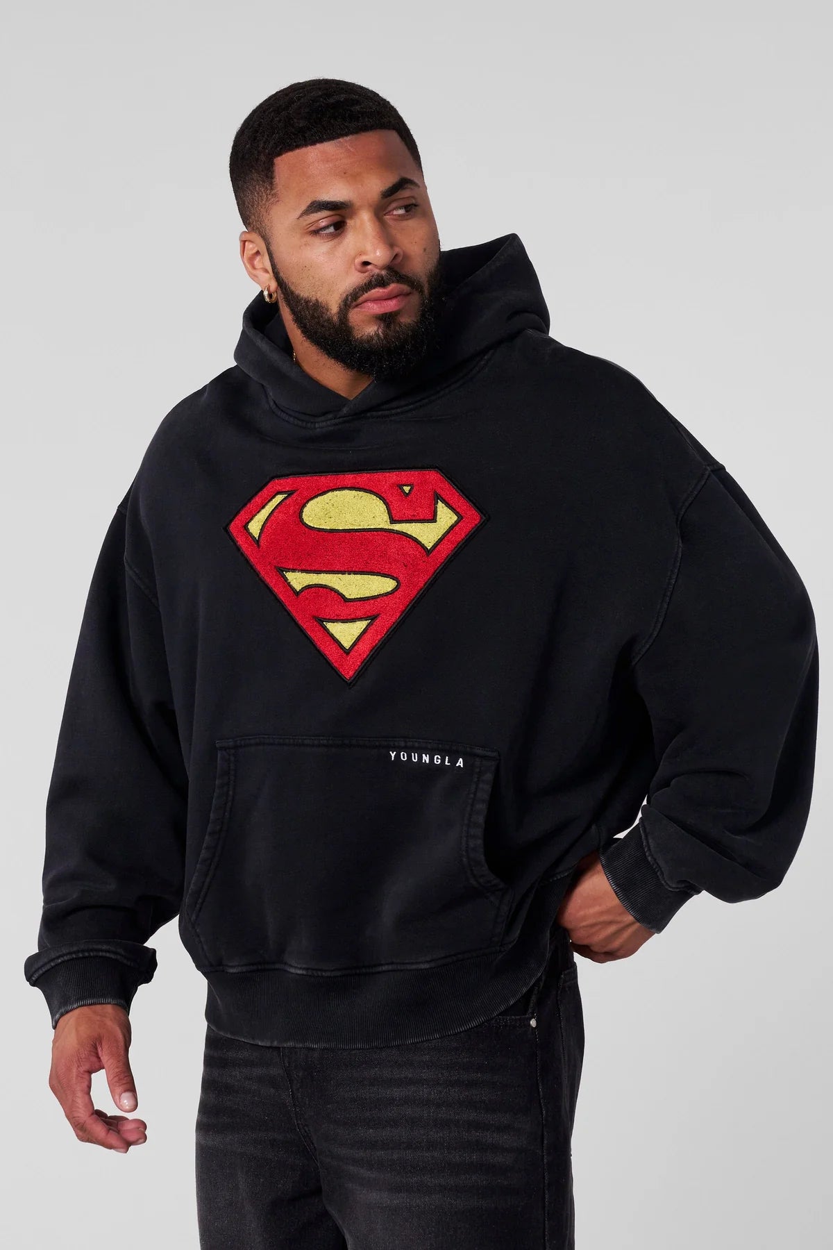 5079 - Superman Legacy Hoodies [BLACK WASH]