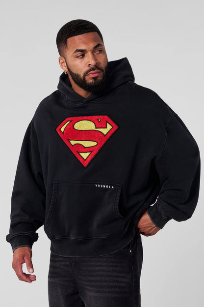 5079 - Superman Legacy Hoodies [BLACK WASH]