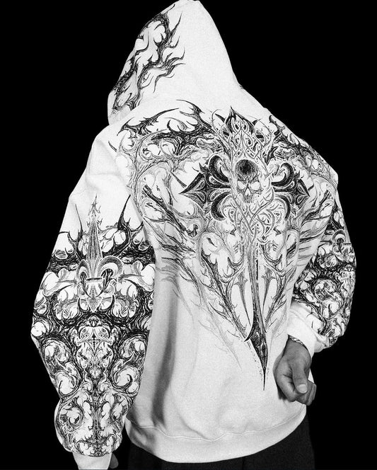 Heavenly Knight Oversized Zip-Up Hoodie [DIVINE WHITE] / DEC COLLECTION 2025
