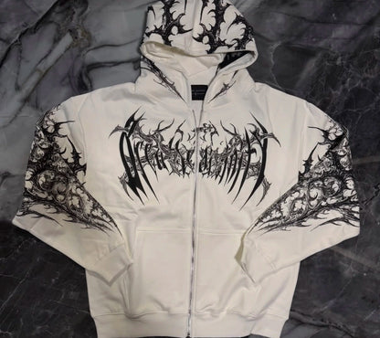 Heavenly Knight Oversized Zip-Up Hoodie [DIVINE WHITE] / DEC COLLECTION 2025