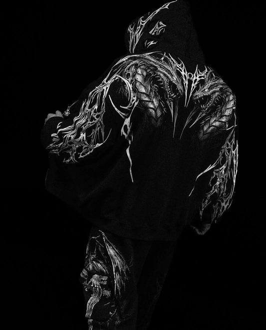 Leviathan Zip-up Hoodie [VOID BLACK]