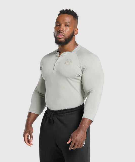 Gymshark Legacy Henley [STONE GREY]