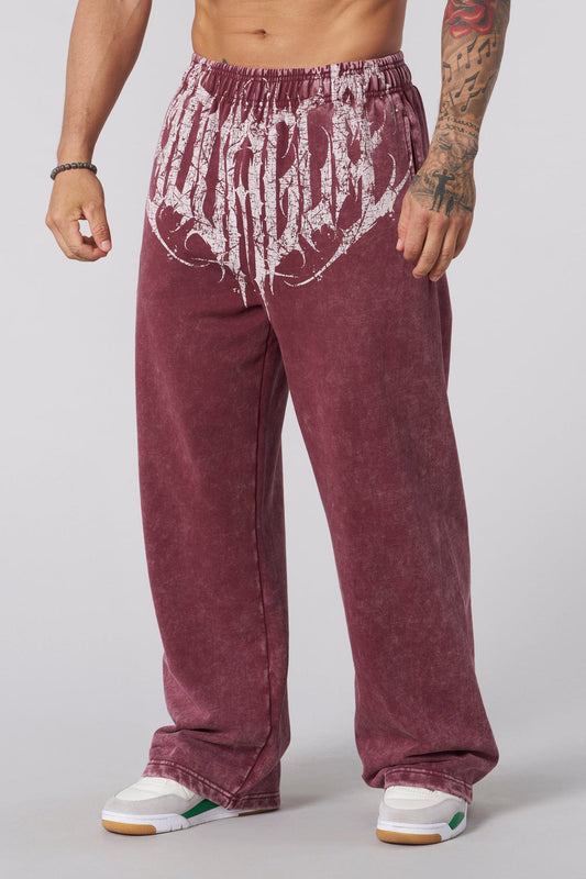 2079 - Dark Wave Joggers [BURGUNDY WASH]