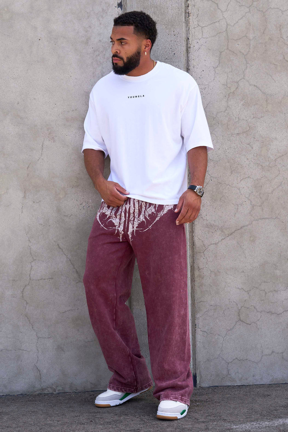2079 - Dark Wave Joggers [BURGUNDY WASH]
