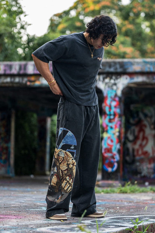 2128 - AOT x YLA Baggy Joggers [TITAN AT WAR]